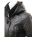 Womens 3/4 Length Leather Coat